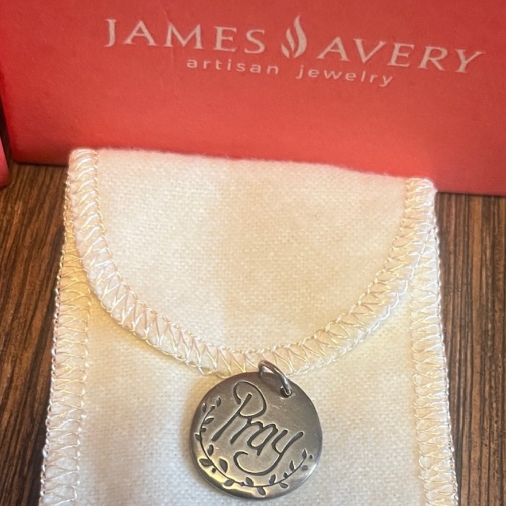 James Avery “PRAY”  Retired Silver Pendant/Charm